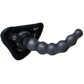 Чёрная насадка BALLS 3 - 22 см. - LOVETOY (А-Полимер) - купить с доставкой в Серпухове