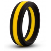 Черно-желтое силиконовое эрекционное кольцо Silicone Go Pro Cock Ring - Blush Novelties - в Серпухове купить с доставкой