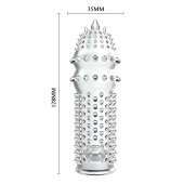 Закрытая прозрачная насадка Crystal sleeve - 14,2 см. - Erowoman-Eroman - в Серпухове купить с доставкой