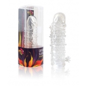 Закрытая прозрачная рельефная насадка Crystal sleeve - 13 см. - Erowoman-Eroman - в Серпухове купить с доставкой