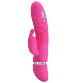 Розовый вибратор Ingram с электростимуляцией - 19,2 см. - Baile - купить с доставкой в Серпухове
