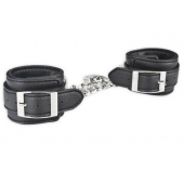 Кожаные наручники на цепи - Lux Fetish - купить с доставкой в Серпухове
