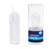 Закрытая рельефная насадка Crystal sleeve с усиками - 12 см. - Erowoman-Eroman - в Серпухове купить с доставкой