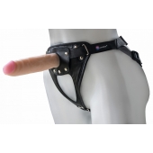 Черный пояс-трусики с насадкой  Soft-Принц  - 17 см. - LOVETOY (А-Полимер) - купить с доставкой в Серпухове