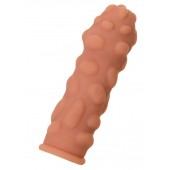 Телесная реалистичная насадка KOKOS Extreme Sleeve 11 с дополнительной стимуляцией - 12,7 см. - KOKOS - в Серпухове купить с доставкой
