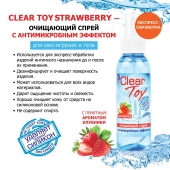Очищающий спрей для игрушек CLEAR TOY Strawberry - 100 мл. - Биоритм - купить с доставкой в Серпухове
