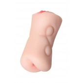 Телесный двусторонний мастурбатор Rich Fruit - вагина и анус - ToyFa - в Серпухове купить с доставкой