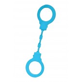 Голубые силиконовые наручники A-Toys без ключа - A-toys - купить с доставкой в Серпухове