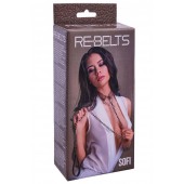 Коричневый поводок и чокер с кольцом Sofi - Rebelts - купить с доставкой в Серпухове