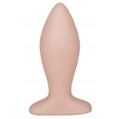 Телесная анальная пробка с широким основанием - 9 см. - LOVETOY (А-Полимер)