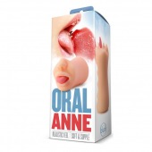 Телесный мастурбатор-ротик с язычком Oral Anne - Blush Novelties - в Серпухове купить с доставкой