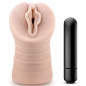 Телесный мастурбатор-вагина с вибропулей Ashley - Blush Novelties - в Серпухове купить с доставкой