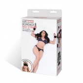 Чёрные манжеты для фиксации на кровати Bondage Bed Strap - Lux Fetish - купить с доставкой в Серпухове