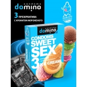 Презервативы для орального секса DOMINO Sweet Sex с ароматом мороженого - 3 шт. - Domino - купить с доставкой в Серпухове