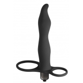 Черная вибронасадка для двойного проникновения Flirtini - 15,9 см. - Lola Games - купить с доставкой в Серпухове