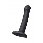 Черный фаллос на присоске Silicone Bendable Dildo S - 17 см. - Strap-on-me - купить с доставкой в Серпухове