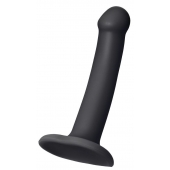 Черный фаллос на присоске Silicone Bendable Dildo S - 17 см. - Strap-on-me - купить с доставкой в Серпухове