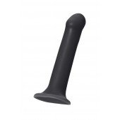 Черный фаллос на присоске Silicone Bendable Dildo L - 19 см. - Strap-on-me - купить с доставкой в Серпухове