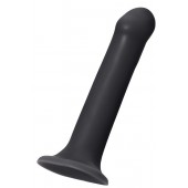 Черный фаллос на присоске Silicone Bendable Dildo L - 19 см. - Strap-on-me - купить с доставкой в Серпухове