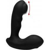 Черный стимулятор простаты Alpha-Pro 7X P-Milker Silicone Prostate Stimulator with Milking Bead - XR Brands - в Серпухове купить с доставкой