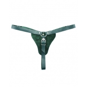 Изумрудные трусики с кольцом для страпона Ladys Arsenal - БДСМ Арсенал - купить с доставкой в Серпухове