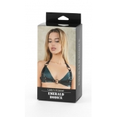 Изумрудный лиф Ladys Arsenal с колечками - БДСМ Арсенал - купить с доставкой в Серпухове