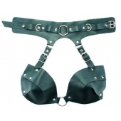 Изумрудная сбруя из ошейника с лифом Ladys Arsenal - БДСМ Арсенал - купить с доставкой в Серпухове