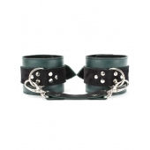 Изумрудные наручники Ladys Arsenal на карабинах - БДСМ Арсенал - купить с доставкой в Серпухове