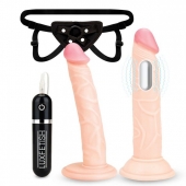Регулируемые трусики с 2 насадками - 16 и 15 см. - Lux Fetish - купить с доставкой в Серпухове
