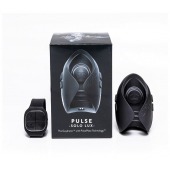 Темно-серый инновационный мужской осциллятор PULSE SOLO LUX с пультом ДУ - Hot Octopuss - в Серпухове купить с доставкой