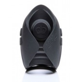 Темно-серый инновационный мужской осциллятор PULSE SOLO LUX с пультом ДУ - Hot Octopuss - в Серпухове купить с доставкой