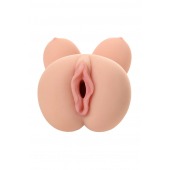 Телесный вибромастурбатор-вагина Clara OnaHole с имитацией груди - KOKOS - в Серпухове купить с доставкой