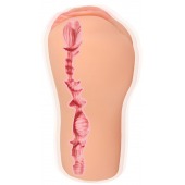 Телесный вибромастурбатор-вагина с рельефом EMILY AUTO - KOKOS - в Серпухове купить с доставкой