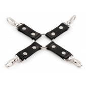 Черная крестовина Ladys Arsenal с карабинами - БДСМ Арсенал - купить с доставкой в Серпухове