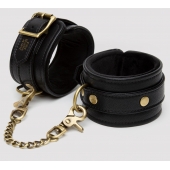 Черные оковы на ноги Bound to You Faux Leather Ankle Cuffs - Fifty Shades of Grey - купить с доставкой в Серпухове