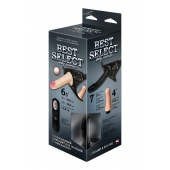 Черный женский пояс BEST SELECT с 3 насадками и вибрацией - LOVETOY (А-Полимер) - купить с доставкой в Серпухове