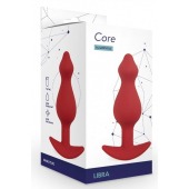 Бордовая анальная пробка Libra M - 11,3 см. - Le Frivole