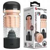 Вибромастурбатор-вагина Emily в черной колбе - Baile - в Серпухове купить с доставкой