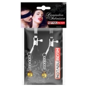 Оригинальные зажимы на соски с желтыми шариками - Notabu - купить с доставкой в Серпухове