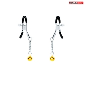 Оригинальные зажимы на соски с желтыми шариками - Notabu - купить с доставкой в Серпухове