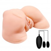 Телесная вибровагина Julie с 2 рабочими отверстиями - Baile - в Серпухове купить с доставкой