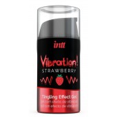 Жидкий интимный гель с эффектом вибрации Vibration! Strawberry - 15 мл. - INTT - купить с доставкой в Серпухове