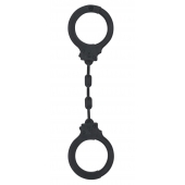 Черные силиконовые наручники Suppression - Lola Games - купить с доставкой в Серпухове