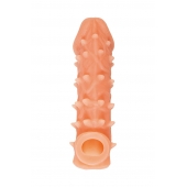 Телесная закрытая насадка с пупырышками Cock Sleeve Size L - 17,6 см. - KOKOS - в Серпухове купить с доставкой