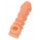 Телесная закрытая насадка с пупырышками Cock Sleeve Size L - 17,6 см. - KOKOS - в Серпухове купить с доставкой