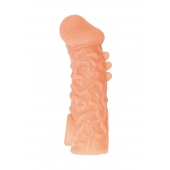 Телесная закрытая насадка с шершавой головкой Cock Sleeve Size L - 17,6 см. - KOKOS - в Серпухове купить с доставкой