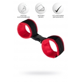 Красно-черные велюровые оковы Anonymo - ToyFa - купить с доставкой в Серпухове