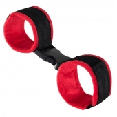 Красно-черные велюровые оковы Anonymo - ToyFa - купить с доставкой в Серпухове