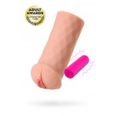 Телесный реалистичный мастурбатор-вагина Elegance.007 с вибрацией - KOKOS - в Серпухове купить с доставкой