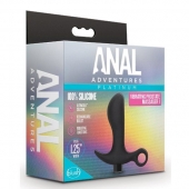 Черный анальный вибратор Silicone Vibrating Prostate Massager 01 - 10,8 см. - Blush Novelties - в Серпухове купить с доставкой